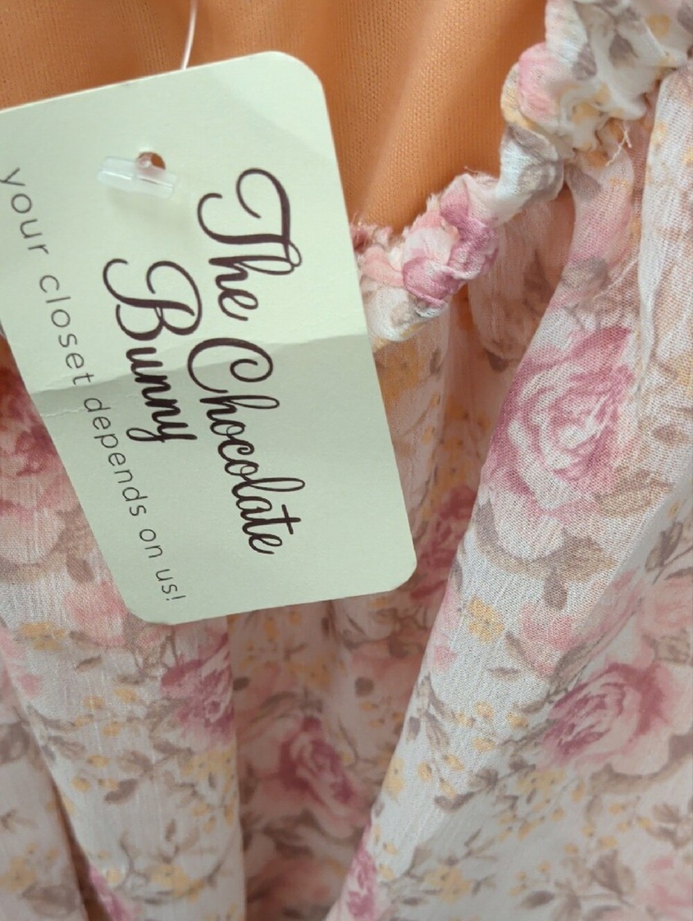 ADORA Peach & Pink Floral Tiered Dress - Picture 4 of 5